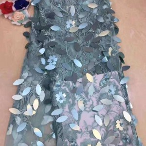 싸구려 스팽글과 아시아 의류 웨딩 드레스 패브릭을위한 파란색 된 패브릭