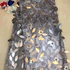 싸구려 스팽글과 아시아 의류 웨딩 드레스 패브릭을위한 파란색 된 패브릭