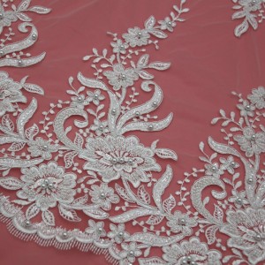 MF510CGB 135 CM Sequin 수 놓은 신부 드레스 웨딩 장식 바느질 레이스 Applique 트림 크래프트 의류 액세서리에 대 한