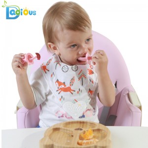 2019 신제품 유아식 첫 숟가락 및 포크 세트 운동기구 유아용 숟가락자가 먹이