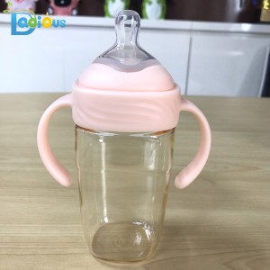 신생아 BPA 무료 PPSU 수유 병 240ML 아기 병 맞춤 로고 아기 우유 병 핸들
