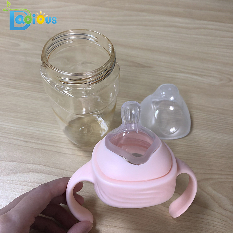 신생아 BPA 무료 PPSU 수유 병 240ML 아기 병 맞춤 로고 아기 우유 병 핸들