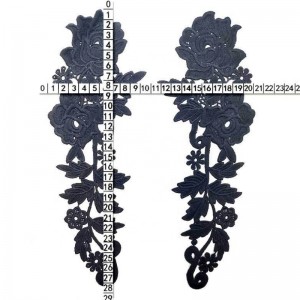 2 고급 크로 셰 뜨개질 자수, 아플리케 neckline neckline lace woman