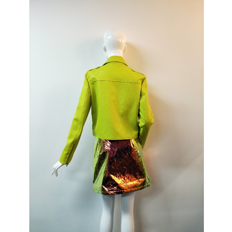 FLUORESCENT 노란색 PU JACKET RLWPJ0003N