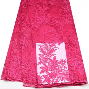 뜨거운 판매 신부 드레스 3d 수 놓은 레이스 패브릭 여성을위한