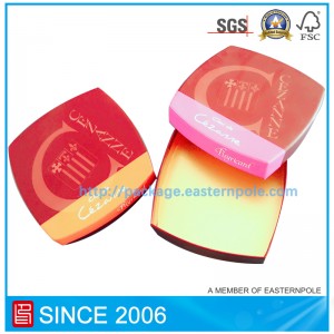 골판지 인서트가있는 고급 단단한 초콜릿 상자