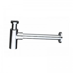 싱크대 유역 배수관 구리 병 함정 아래의 욕실