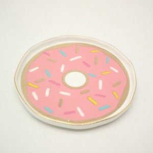 세라믹 쥬얼리 플레이트 여자 보석 쥬얼리 링 스토리지 플레이트 황금 도자기 반지 접시