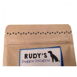 라미네이팅 지퍼 크래프트 종이 스탠드 파우치와 개 취급 창