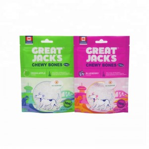 OEM 컬러 인쇄 상자 파우치 플라스틱 지퍼 상단 개 스낵 포장