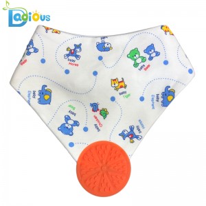 아마존 탑 판매 코튼 턱받이와 Teether 보이 Teether 턱받이 두건 Teething Bibs for Girls