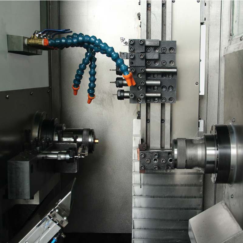 더블 스핀들 자동 선반 CNC 기계