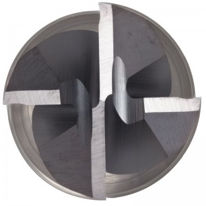 초경 스퀘어 노즈 엔드 밀, TiAlN 마감, 황삭 및 피니싱 컷, 30도 나선, 4 풋, 2.5 \