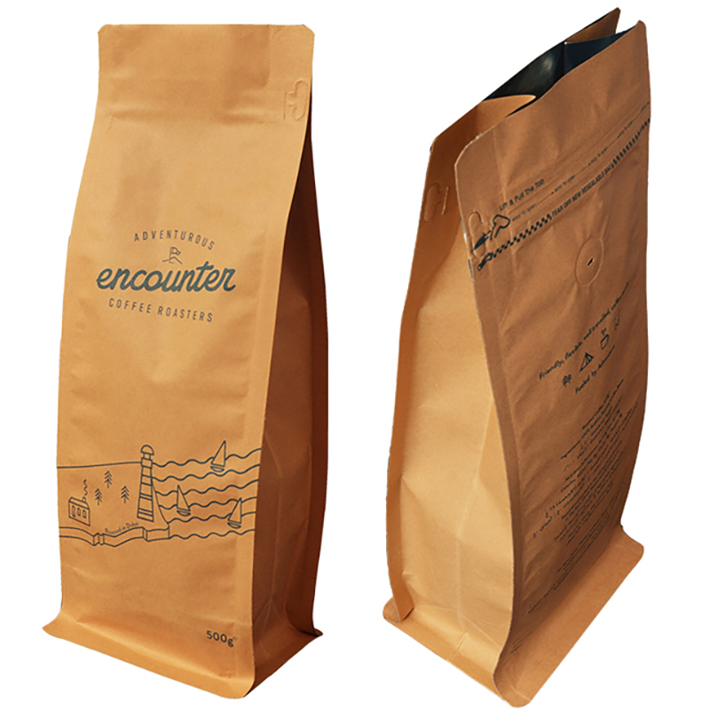 밸브 또는 편도 밸브 커피 포장 봉투로 커피 포장