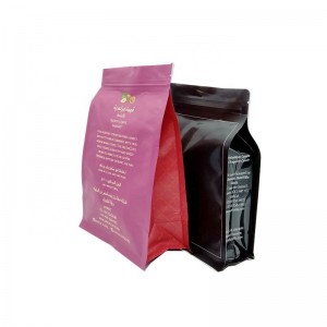 다채로운 인쇄 평면 하단 파우치 알루미늄 호 일 커피 포장 가방 창