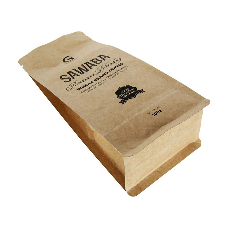 간단한 크래프트 커피 봉지 쿼드 물개 상자 바닥 포장
