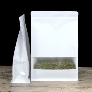 백지 포장 부대 젖빛 창은 옆 삼각 천 지퍼 패킹 부대 Zip 자물쇠 소매상 인 포장을 위로 서 있습니다