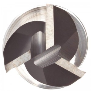 초경 스퀘어 노즈 엔드 밀, 인치, 비 코팅 (밝은) 마감, 황삭 및 정삭 컷, 30도 헬릭스, 3 플루트, 3 \