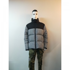 화이트 \u0026 블랙 대조 남성 PUFFER JACKET RLMPC0021N