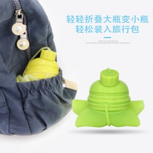 휴대용 창조적 인 실리카 젤 물 컵 식품 등급 접는 야외 스포츠 성격 물병 실행 피트니스 휴대용 스포츠 물 컵