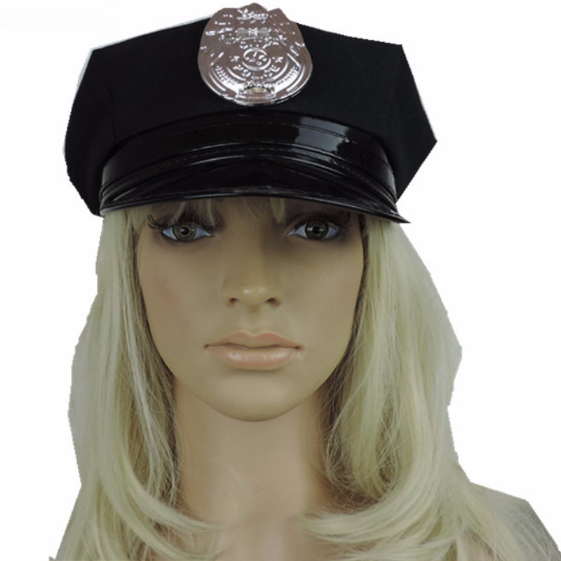 제조업체는 검은 팔각형 모자, 배지가 달린 모자, 경찰 모자, 맞춤형 할로윈 파티 게임 모자를 판매합니다.