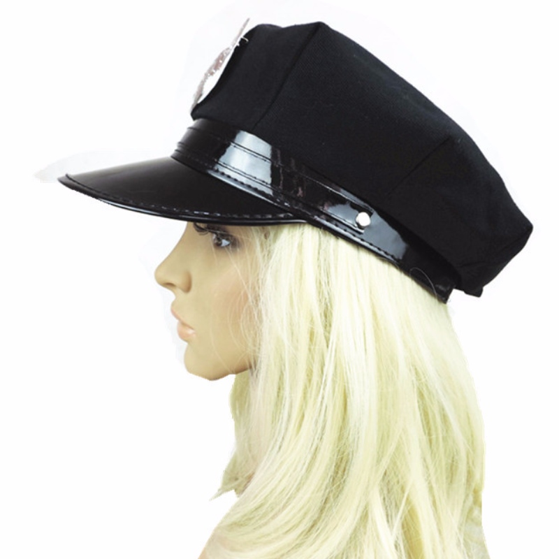 제조업체는 검은 팔각형 모자, 배지가 달린 모자, 경찰 모자, 맞춤형 할로윈 파티 게임 모자를 판매합니다.