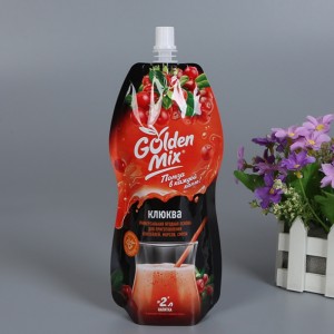 누설 방지 주문 특별한 주입 주스 병 또는 단지 모양 플라스틱 주머니