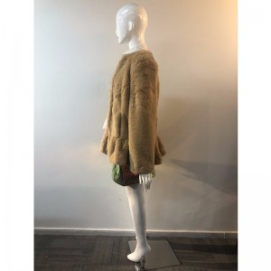 레이디스 브라운 칼라 퍼 코트 RLWF0015