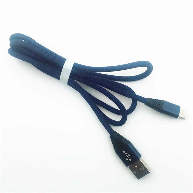 KPS-1004CB 8pin 고품질 1M 2.2A면 직조 고속 충전 USB 데이터 케이블
