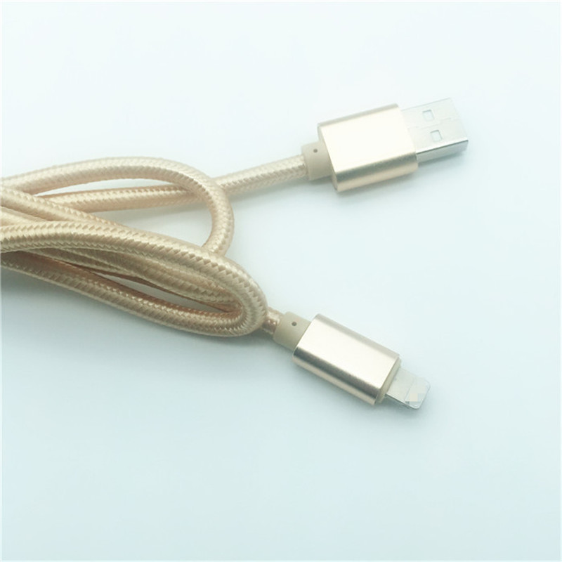 KPS-1005CB 8PIN 뜨거운 판매 1M 나일론 꼰 2.4A 빠른 충전 usb 데이터 케이블