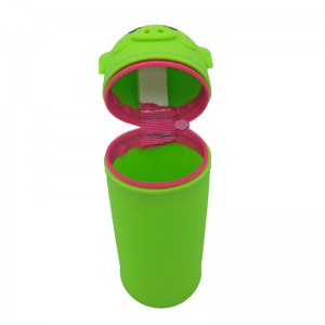 귀여운 문구 용품을위한 사탕 색깔 실리콘 필통