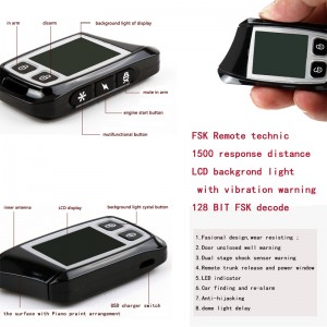 양방향 LCD 원격 자동차 원격 코드 그래버