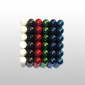 주문을 받아서 만들어진 크기 N35 교육적인 NdFeB 다채로운 자석 구체