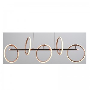 원형 LED 스트립이있는 펜던트 램프 및 조정 기능