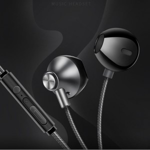 편안한 착용감의 다이나믹 스테레오 HiFi 유선 이어폰