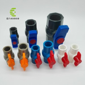 고압 PVC 볼 밸브 (일반 끝, 플러시 끝, 스레드 끝)
