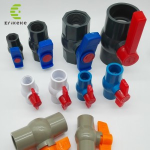 고압 PVC 볼 밸브 (일반 끝, 플러시 끝, 스레드 끝)
