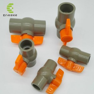 고압 나비 손잡이 PVC 볼 밸브