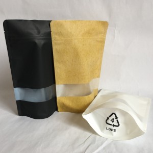 재상 할 수있는 PET / PE 높은 방벽은 창을 가진 식품 포장을위한 지퍼 주머니를 위로 서 있습니다