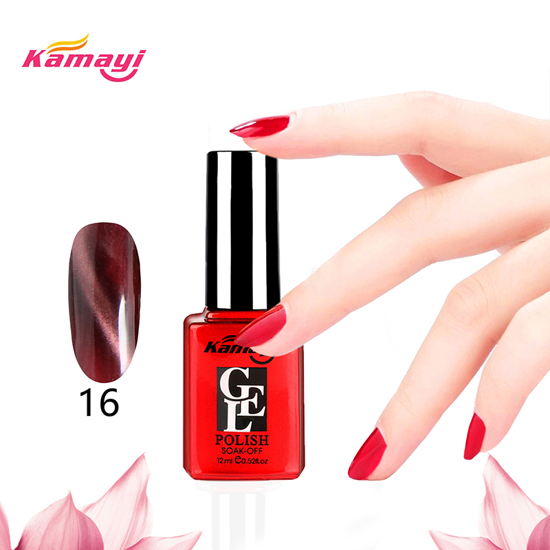 Kamayi 전문 OEM 매력 고양이 눈 손톱 접착제 12ml