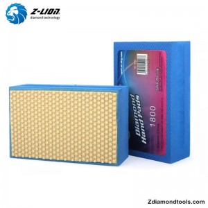 Z-LION ZL-37D 수지 다이아몬드 손 연마 패드 유리, 돌, 콘크리트