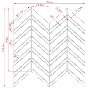 카라라 Bianco는 쉐브론 멀티 대리석 바닥 벽 모자이크를 연마