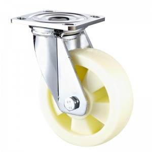 헤비 듀티-블랙 TPE 휠이 장착 된 크롬 도금 하우징