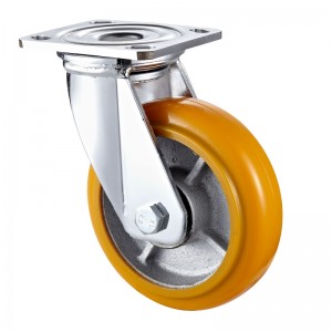 헤비 듀티-블랙 TPE 휠이 장착 된 크롬 도금 하우징