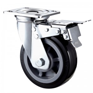 헤비 듀티-블랙 TPE 휠이 장착 된 크롬 도금 하우징 8