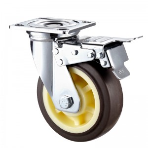 헤비 듀티-블랙 TPE 휠이 장착 된 크롬 도금 하우징 10