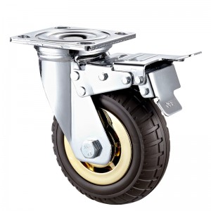 헤비 듀티-블랙 TPE 휠이 장착 된 크롬 도금 하우징 11