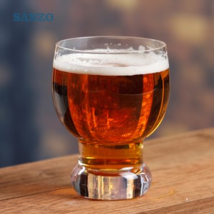 Sanzo 1000ml 유리 맥주 잔 콜라 맥주 유리 컵 큰 투명 유리 맥주 스타 인