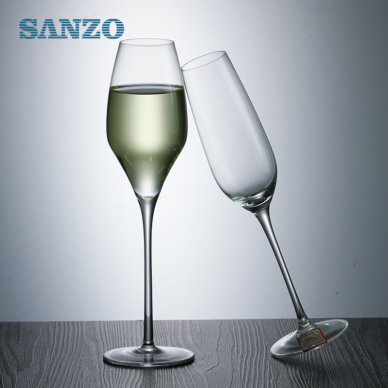 SANZO 브랜드 샴페인 유리 실린더 샴페인 플루트 유리 순수한 샴페인 플루트