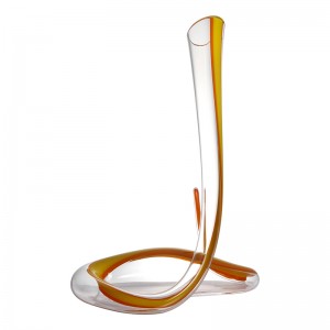 매직 스네이크 스타일 글래스 레드 와인 디켄터 \/ 플래 곤 1200ml \/ 40oz 스무스 크루 브